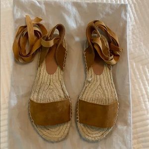 Tie up espadrille sandals